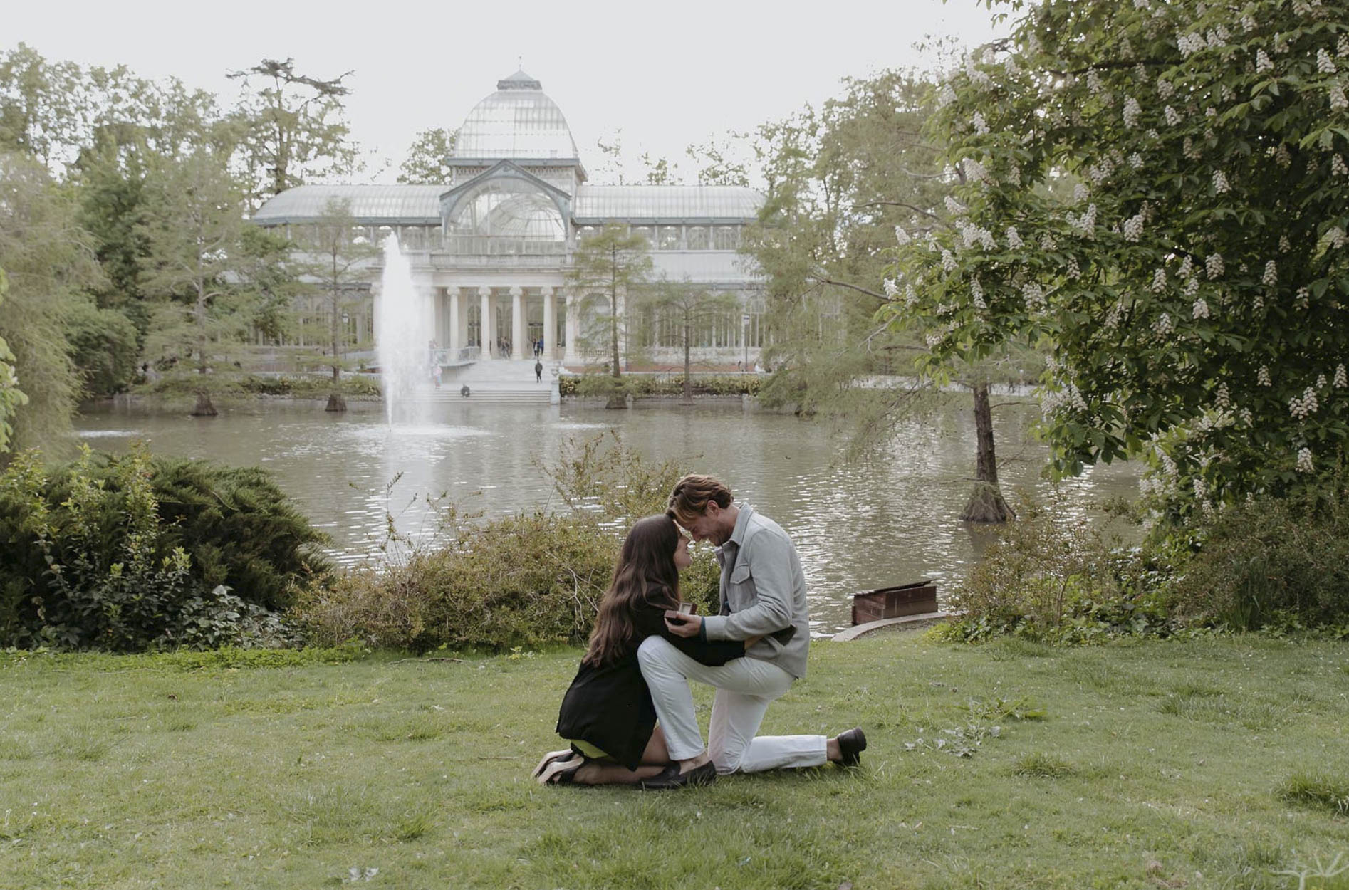 fotografia de propuesta de matrimonio en el retiro, madrid